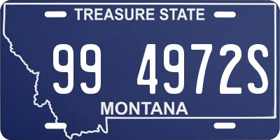 MT license plate 994972S