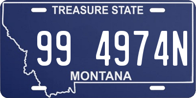 MT license plate 994974N