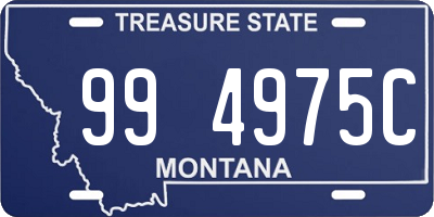 MT license plate 994975C