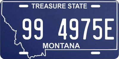 MT license plate 994975E