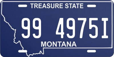 MT license plate 994975I