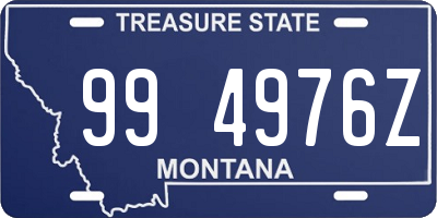 MT license plate 994976Z