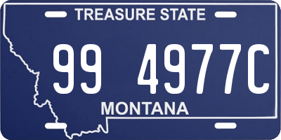 MT license plate 994977C