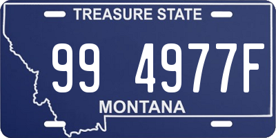 MT license plate 994977F