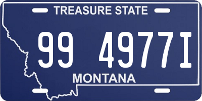 MT license plate 994977I