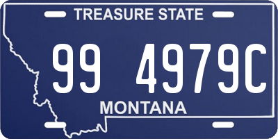 MT license plate 994979C