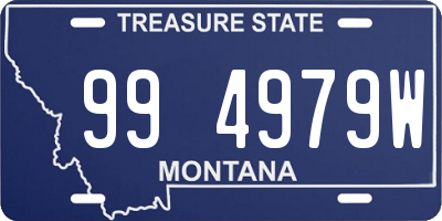 MT license plate 994979W