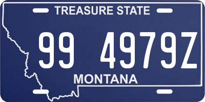 MT license plate 994979Z