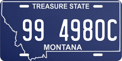 MT license plate 994980C