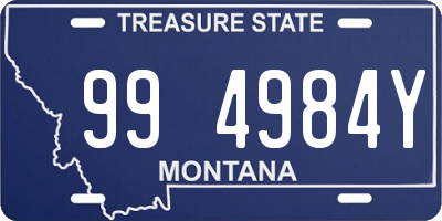 MT license plate 994984Y