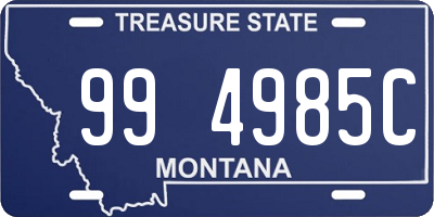 MT license plate 994985C