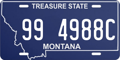 MT license plate 994988C