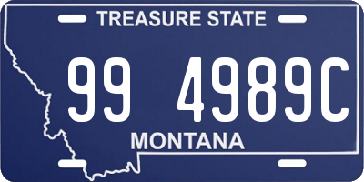 MT license plate 994989C