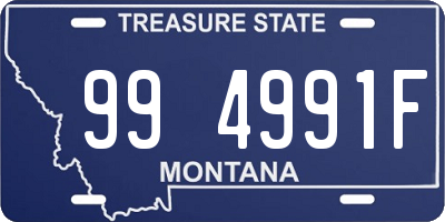 MT license plate 994991F