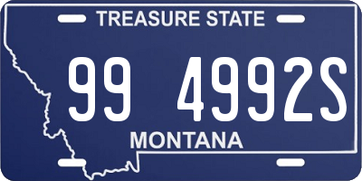 MT license plate 994992S