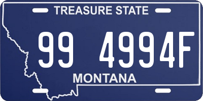 MT license plate 994994F