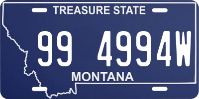 MT license plate 994994W