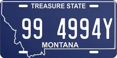 MT license plate 994994Y