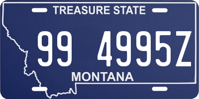 MT license plate 994995Z