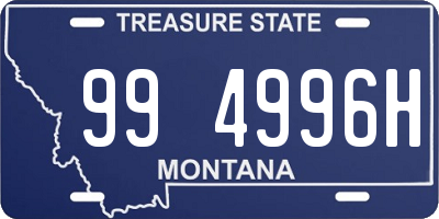 MT license plate 994996H