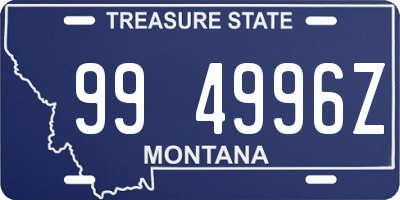 MT license plate 994996Z