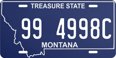 MT license plate 994998C