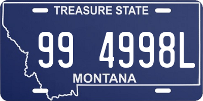 MT license plate 994998L