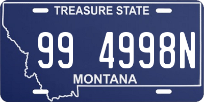 MT license plate 994998N