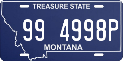 MT license plate 994998P