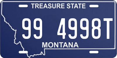 MT license plate 994998T