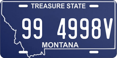 MT license plate 994998V