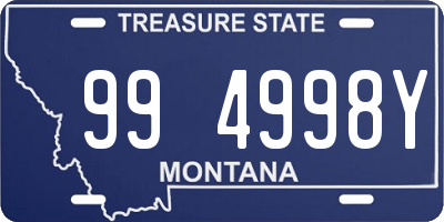 MT license plate 994998Y