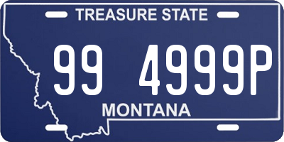 MT license plate 994999P