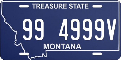 MT license plate 994999V