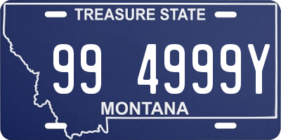 MT license plate 994999Y