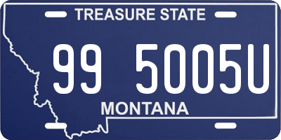 MT license plate 995005U