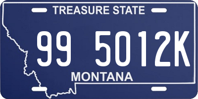 MT license plate 995012K