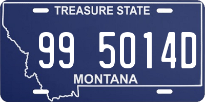 MT license plate 995014D