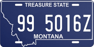 MT license plate 995016Z