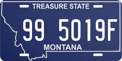 MT license plate 995019F