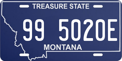 MT license plate 995020E