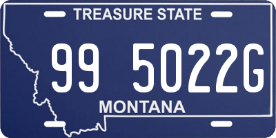 MT license plate 995022G