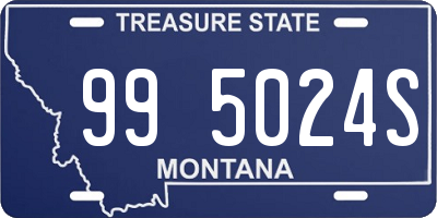 MT license plate 995024S