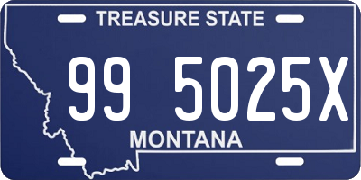 MT license plate 995025X