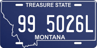 MT license plate 995026L