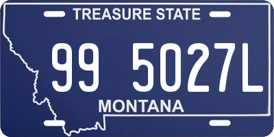 MT license plate 995027L