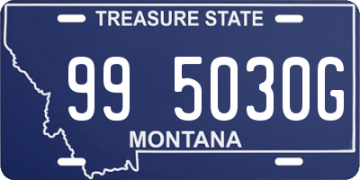 MT license plate 995030G