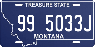 MT license plate 995033J