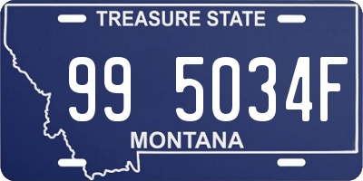 MT license plate 995034F