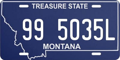 MT license plate 995035L